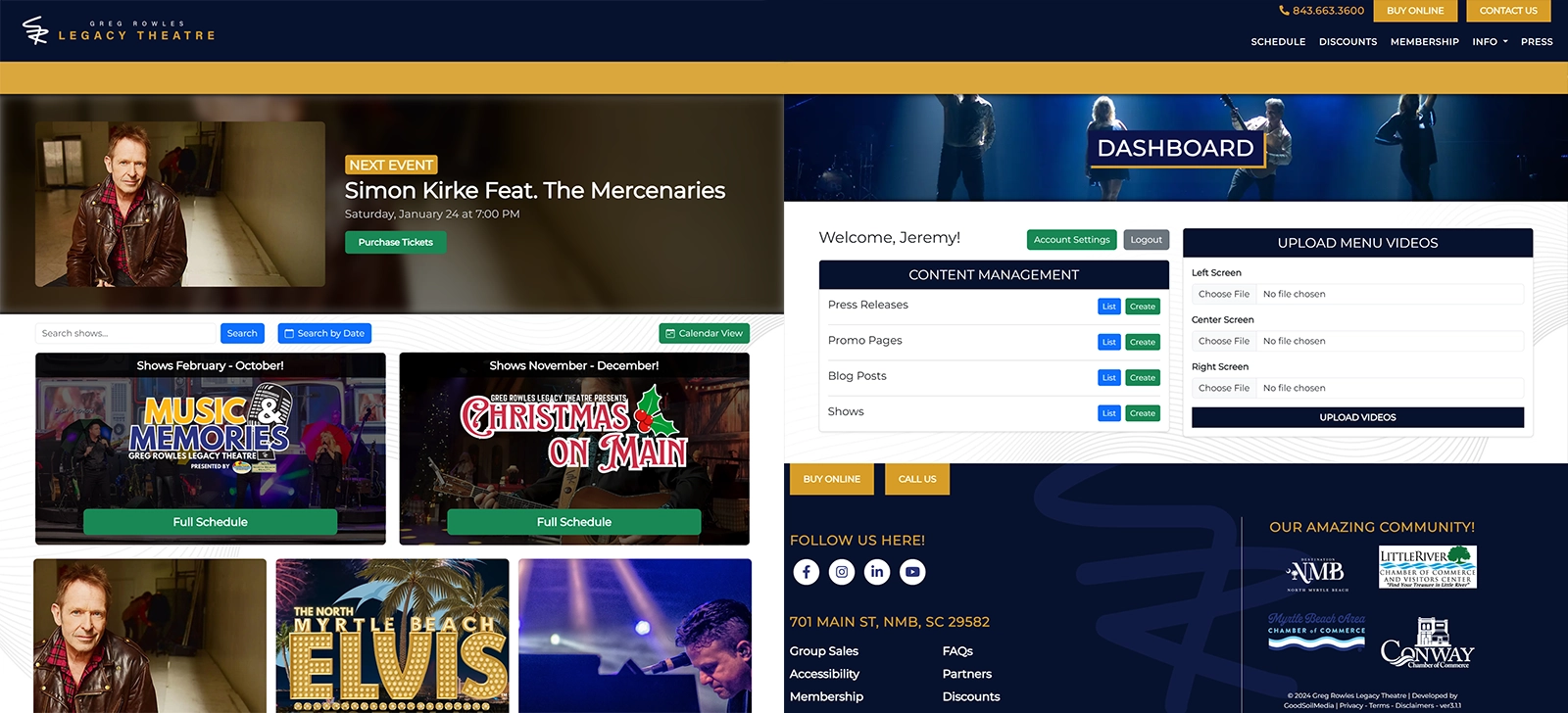 Schedule Interface & Dashboard